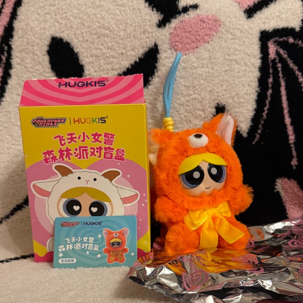 HUGKIS | Powerpuff Girls Plush Pendant - Bubbles Fox